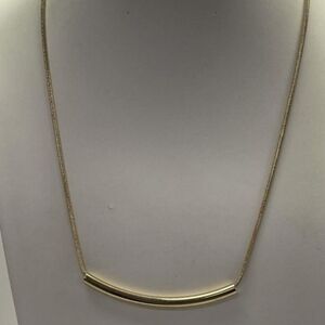 J. Crew Gold Tone Curved Bar Necklace